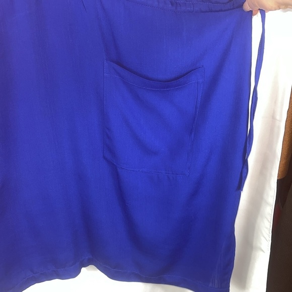 Julio Guedes popover drawstring waist cover up/midi dress Sz M (see measurement) - Picture 5 of 9